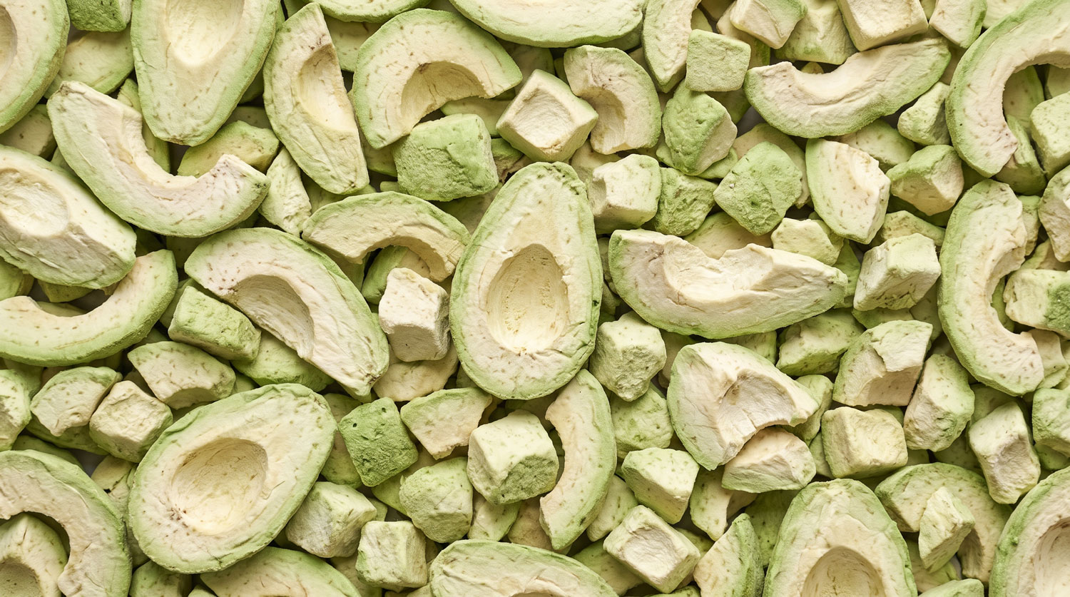 Freeze-dried avocado, sliced