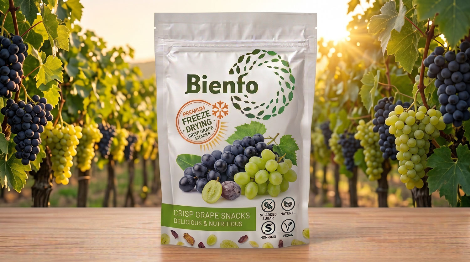 Bienfo freeze-dried grapes, whole